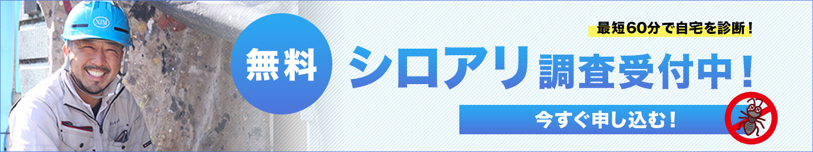 無料シロアリ調査受付中
